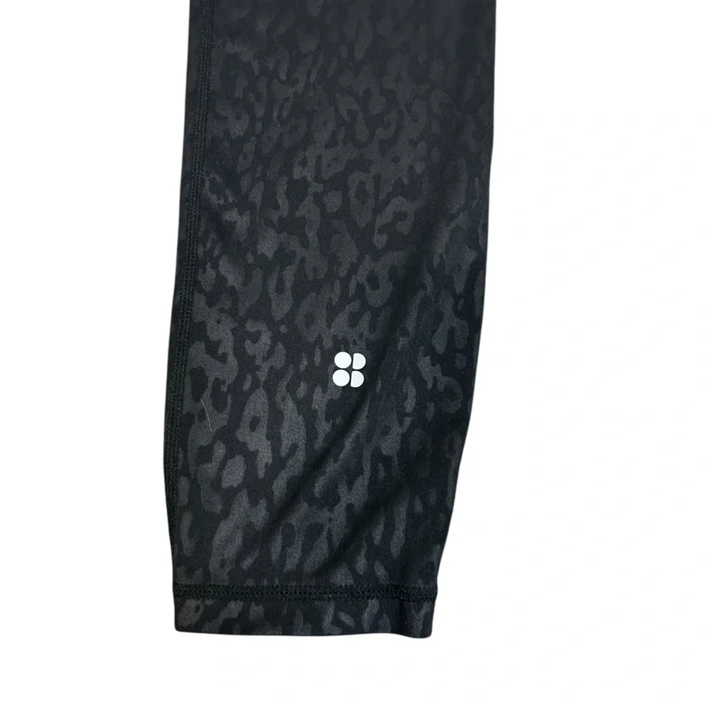 Sweaty Betty All Day Leggings Black Animal Print Full Length Power Sz S